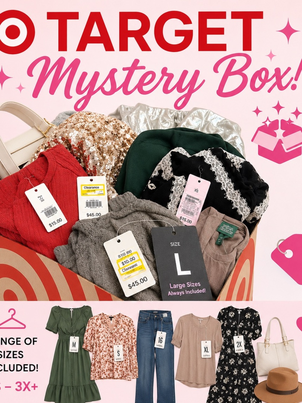 🎁 NWT Target Mystery Box | $300+ Retail Value | Women’s Clothing & Accessories